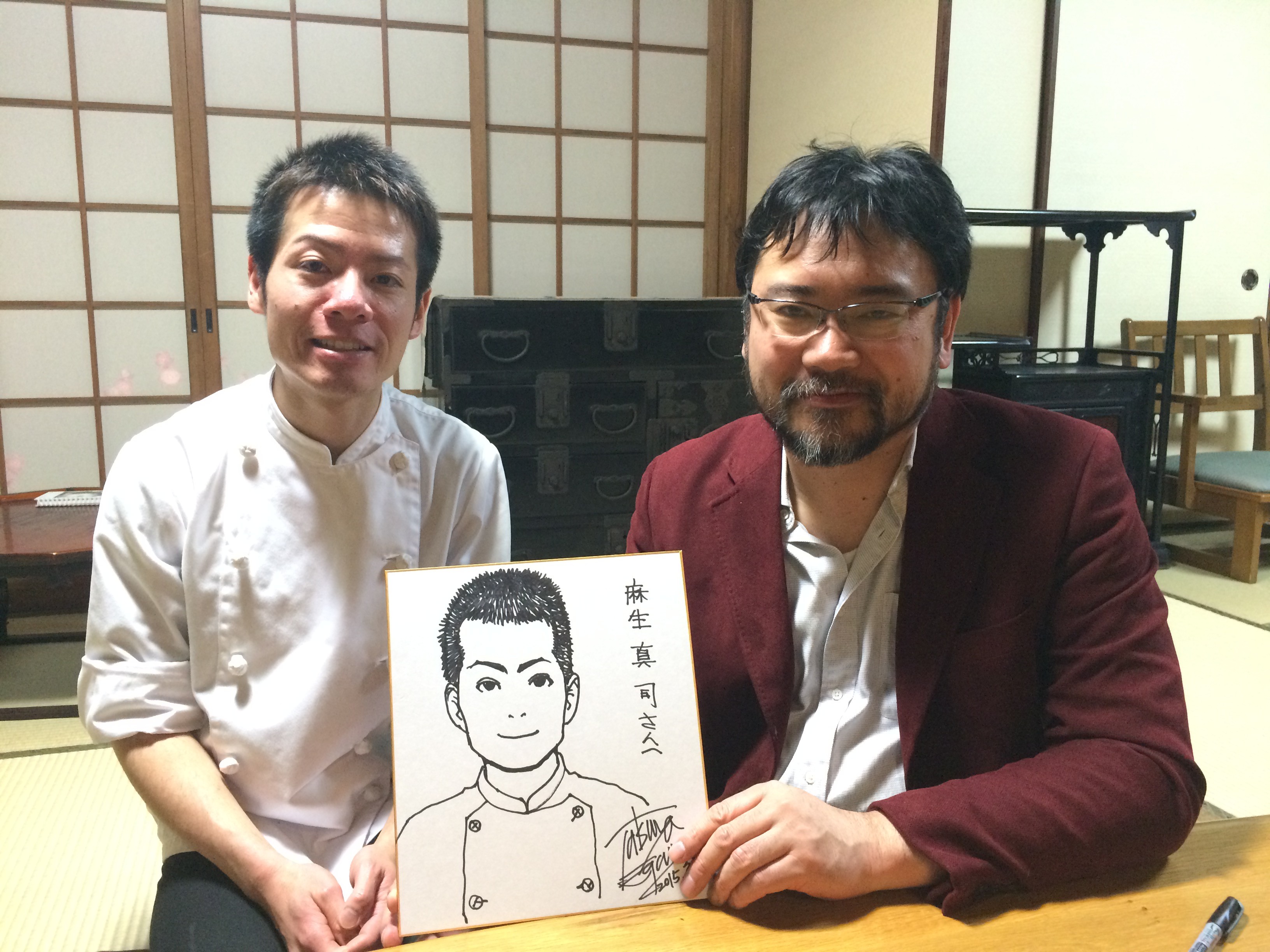 まじかるタルるートくん、東京大学物語で有名な江川達也さんと記念撮影