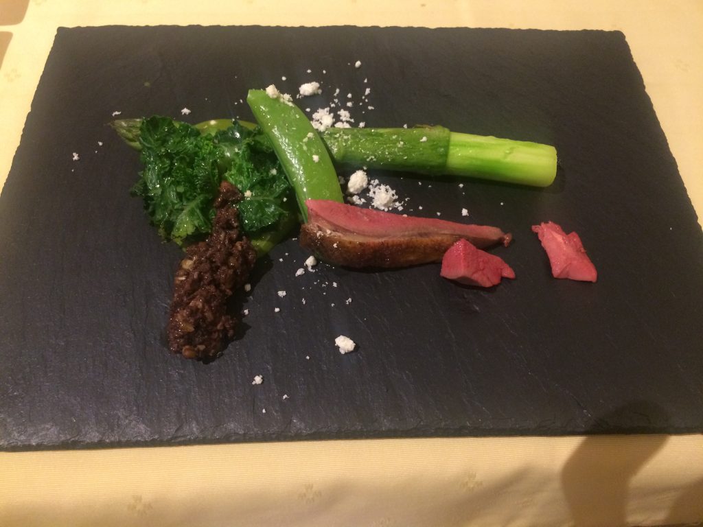 出来上がった鳩の料理