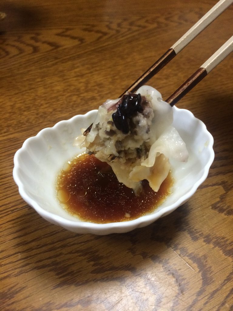 赤鶏のシュウマイ 自家製のポン酢で♪