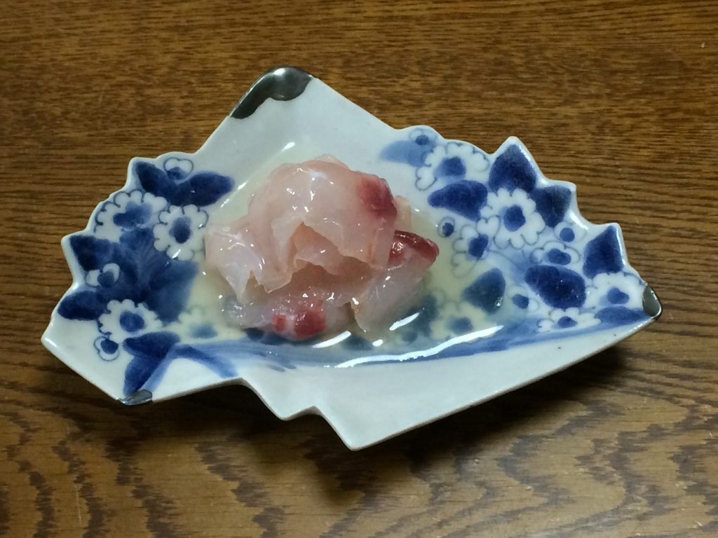甘鯛の昆布締め 古伊万里のさらに盛りました♪