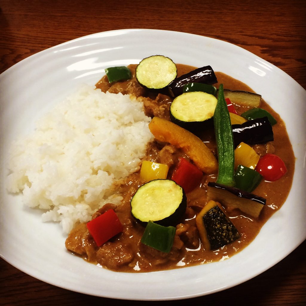 完成した夏野菜のカレー♪
