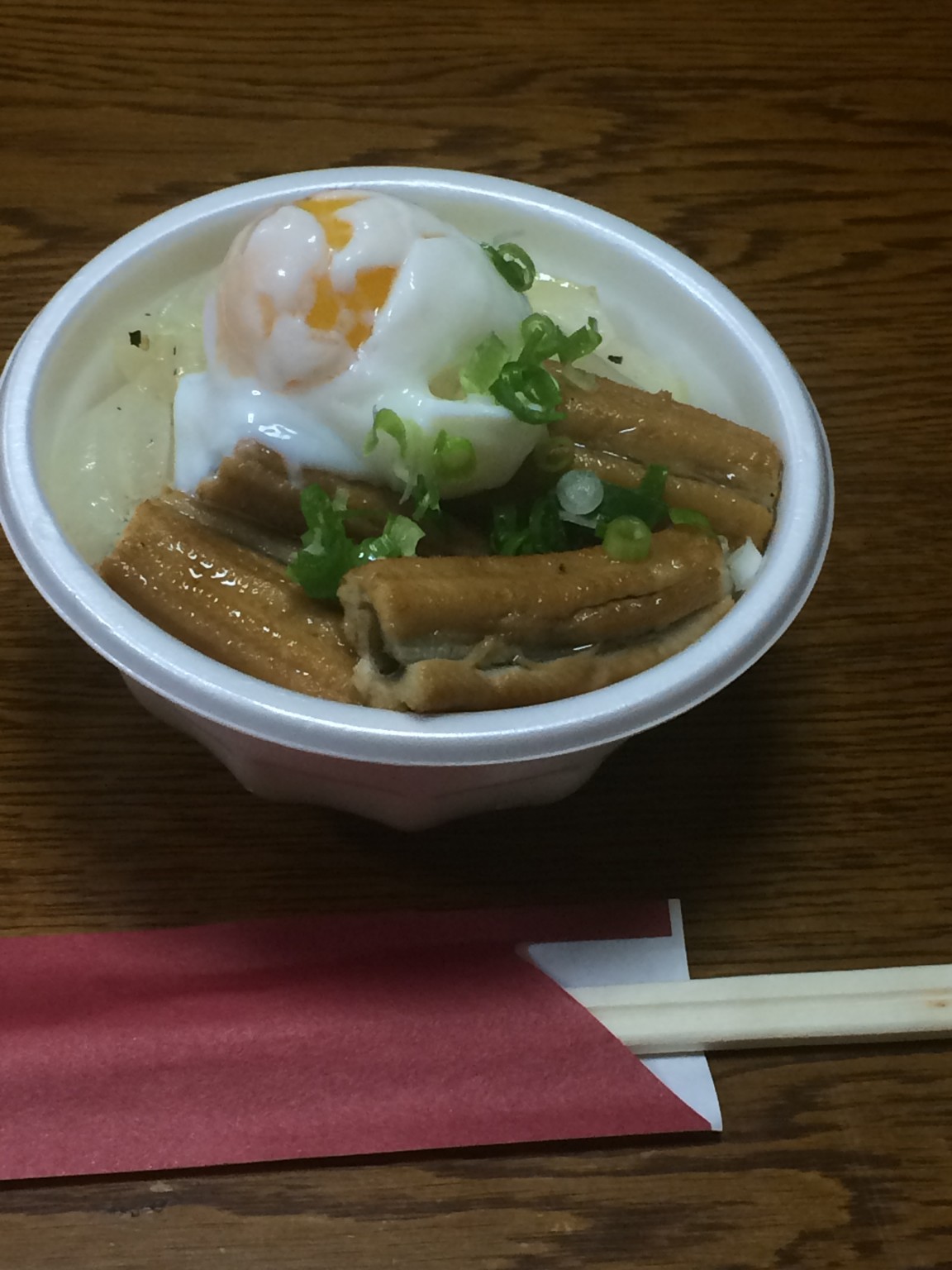 穴子丼の試作!容器はイベント用のものです☆