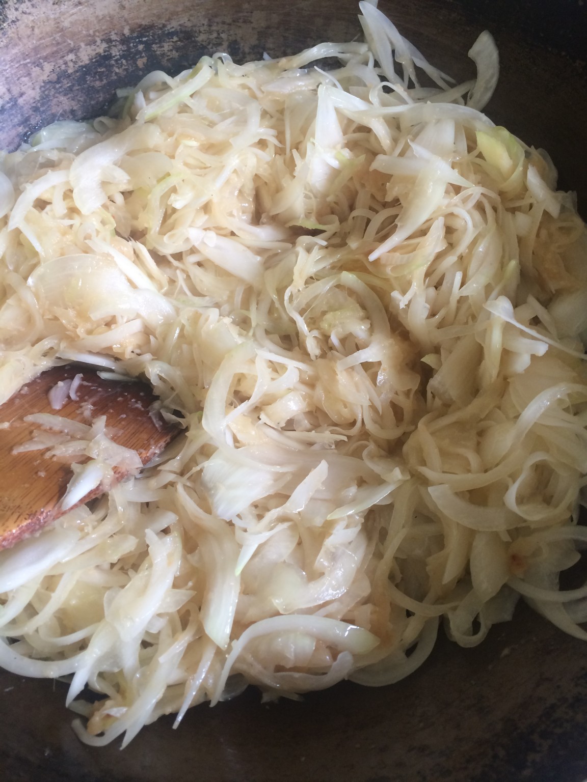 玉ねぎを投入!