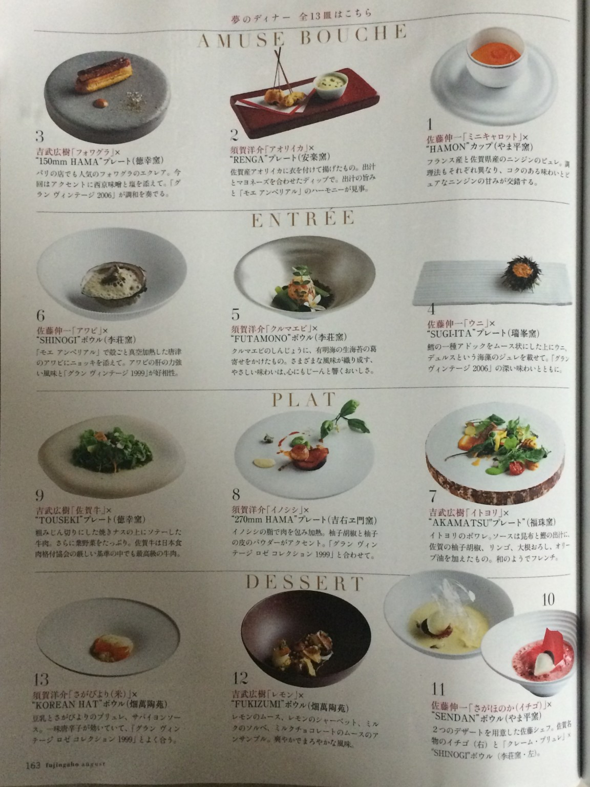 料理は全部でこのような内容だったらしいですね!