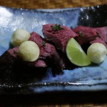 鹿ロース肉の焼き物
