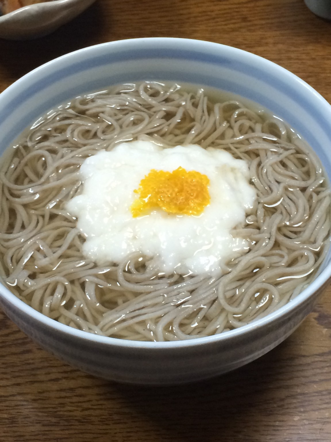 山かけ蕎麦は佐々木農園の無農薬の自然薯で☆