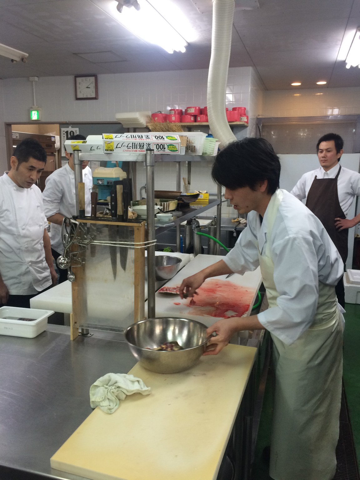 唐津の若手料理人のすっぽん講習会☆