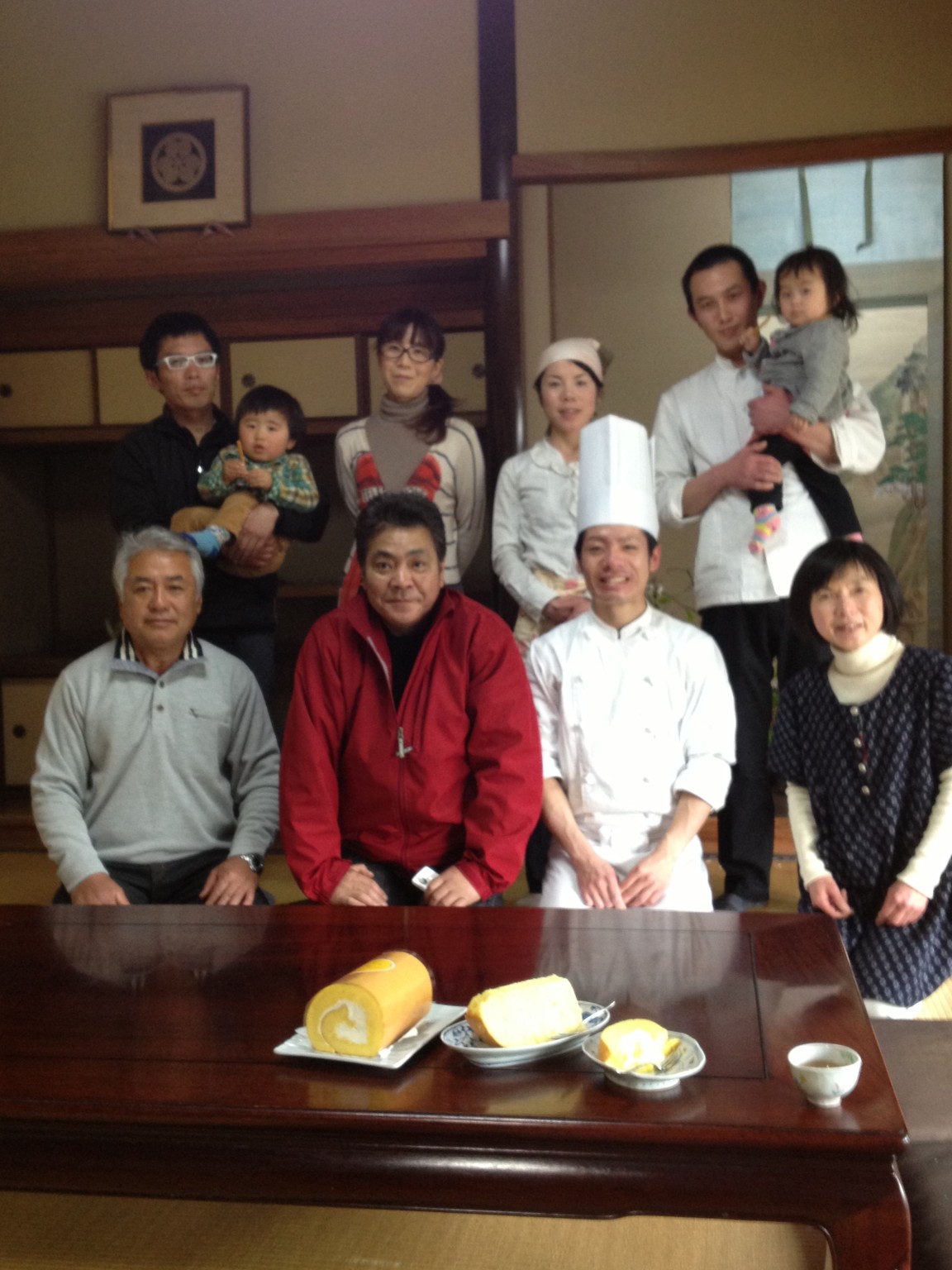 テレビの取材での集合写真