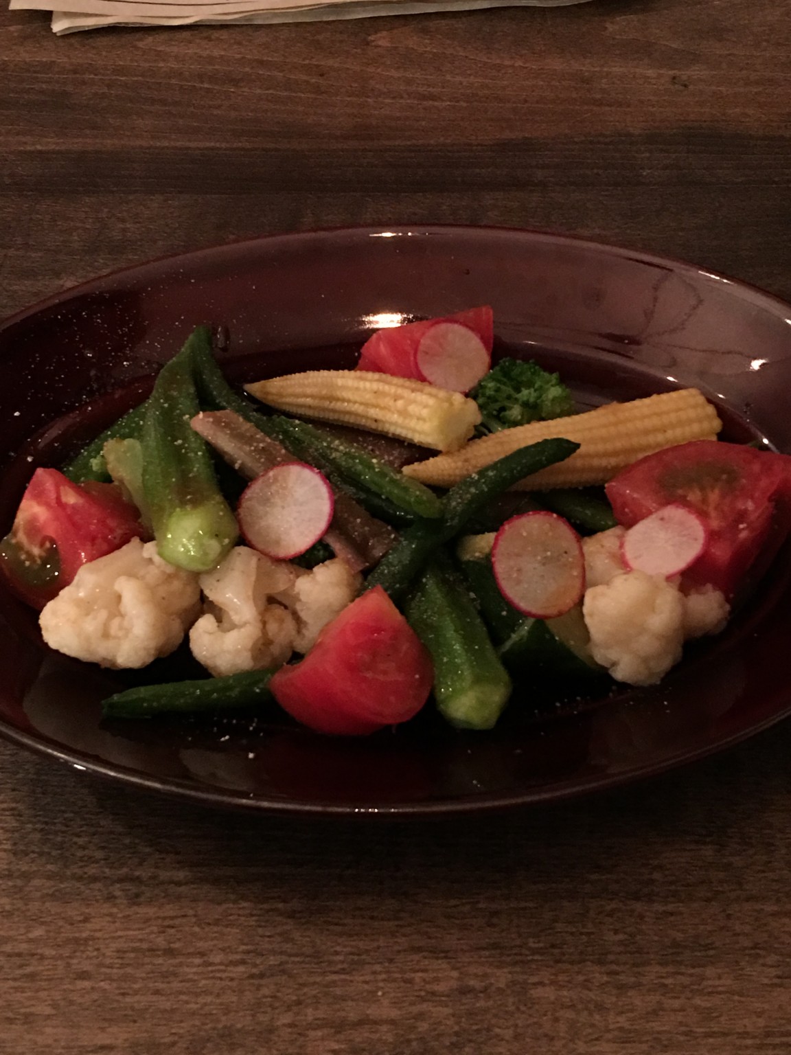 京都の農園で採れた野菜のサラダ☆